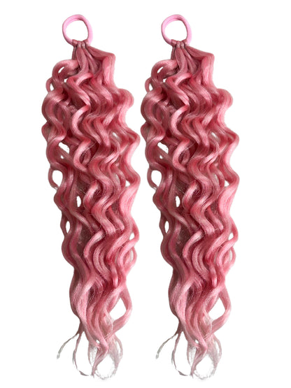 Strawberry mermaid curl ponytail set