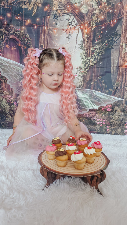 Strawberry mermaid curl ponytail set