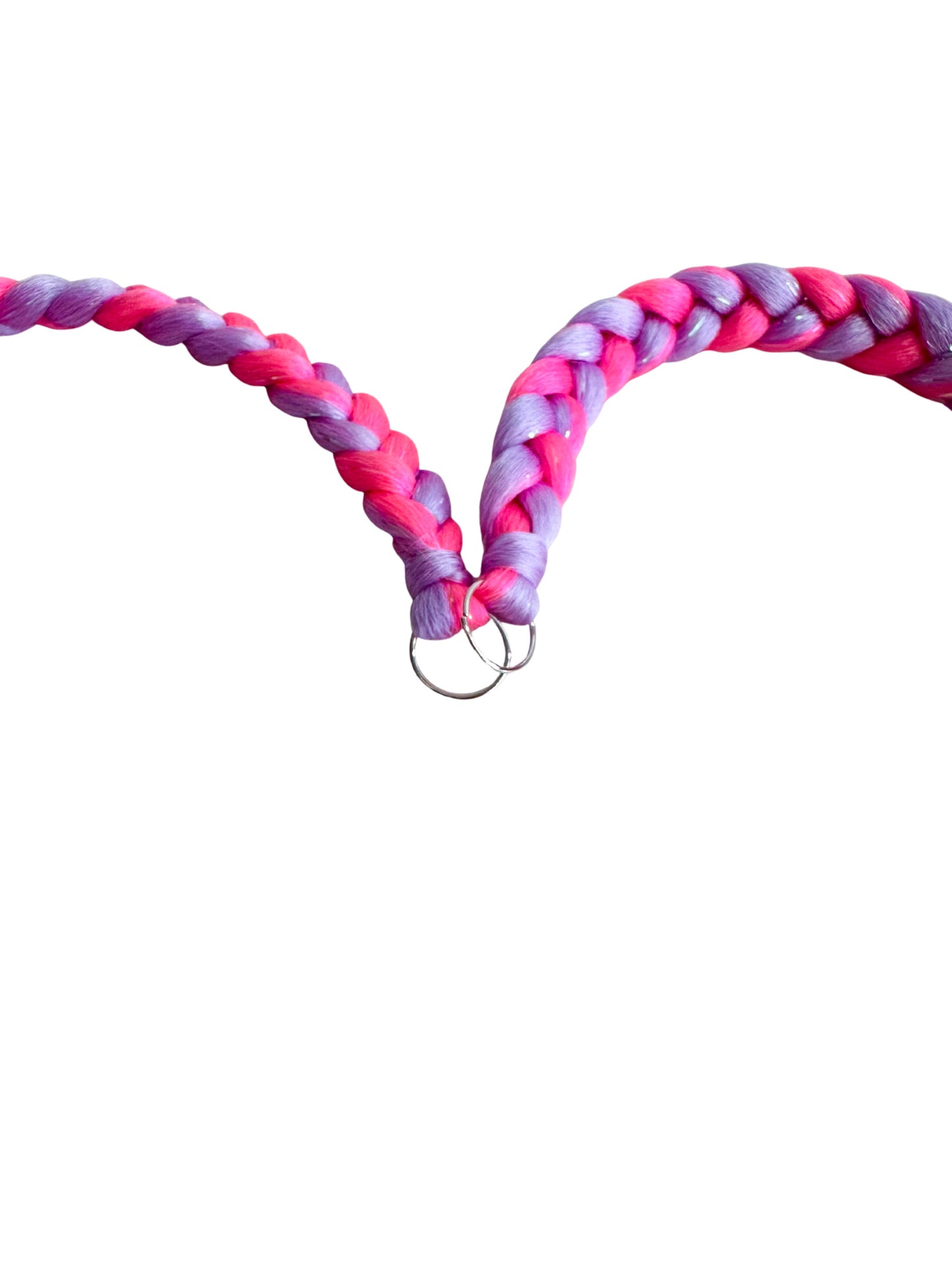 Malibu Pink clip in fringe braids