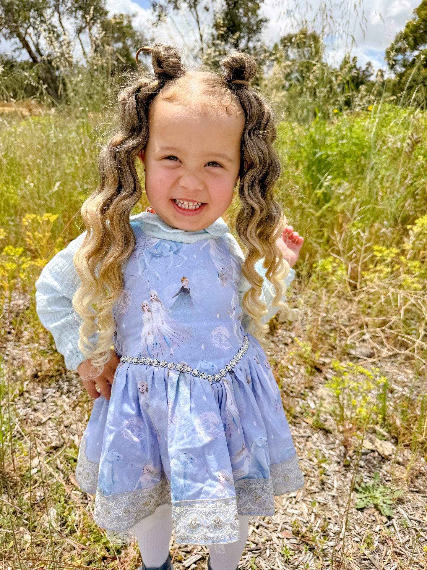 Hazelnut Ombrè Mermaid curl ponytail set