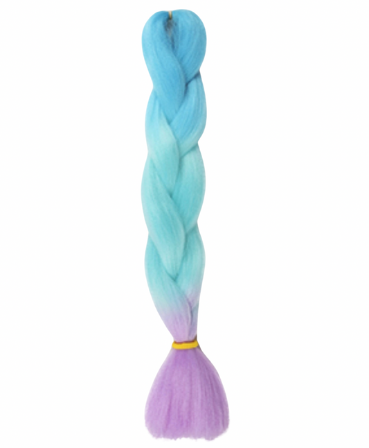 Glow in the dark blue/aqua/lilac Braiding hair