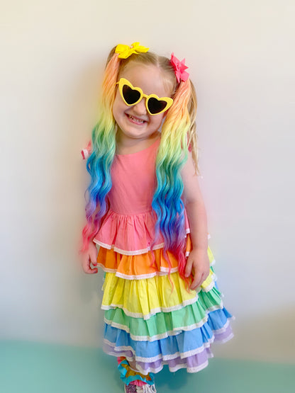Rainbow Diva mermaid ponytail set