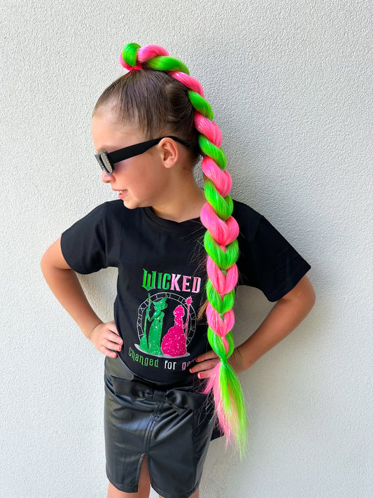 Wicked XL with shimmer Dragon braid ponytail