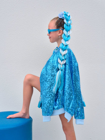 New✨ Snow Queen Dragon Bling Ponytail