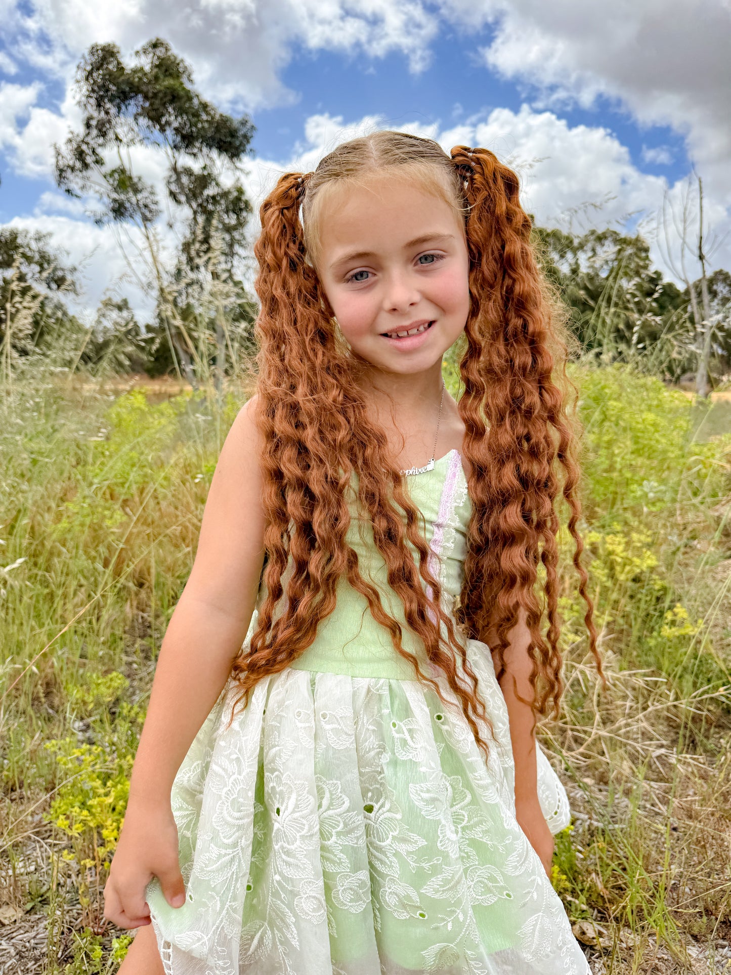 Auburn mermaid ponytail set