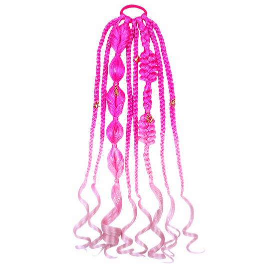 Pretty in pink mermaid treasure charm ponytail (arriving soon).