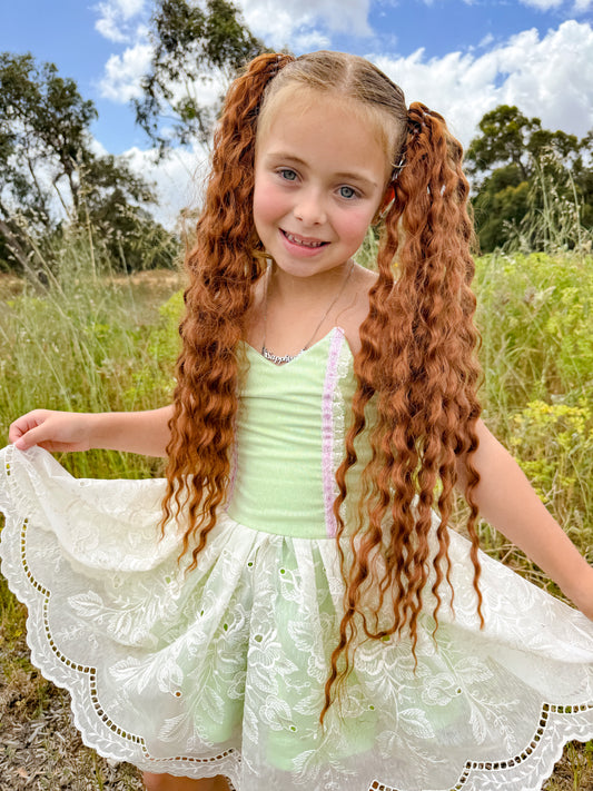 Auburn mermaid ponytail set