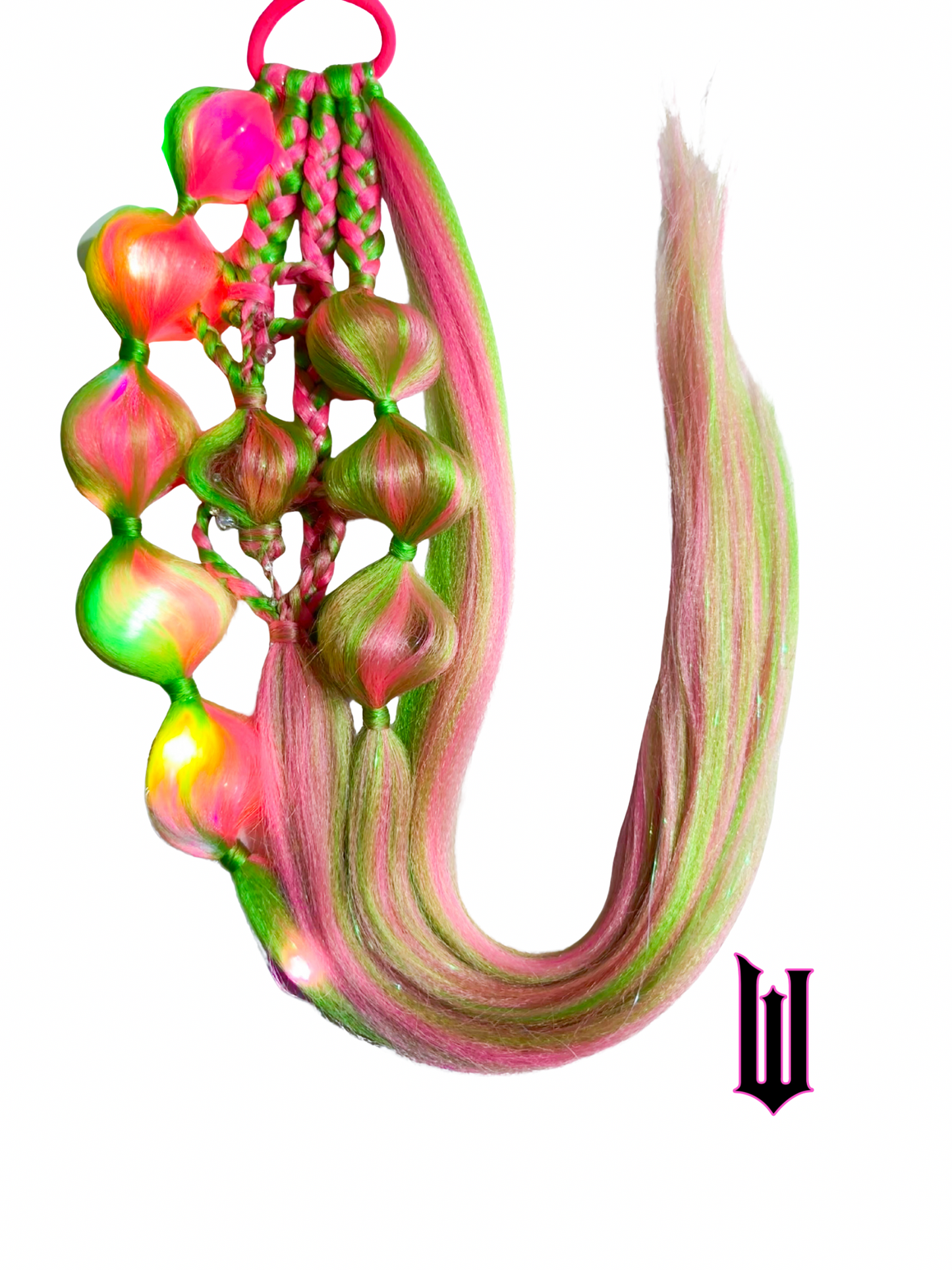 Wicked LED Light Up Heart Bubble Ponytail