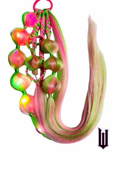 Wicked LED Light Up Heart Bubble Ponytail
