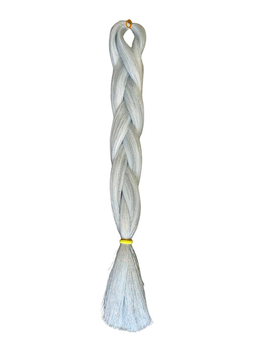 Silver shimmer Braiding hair
