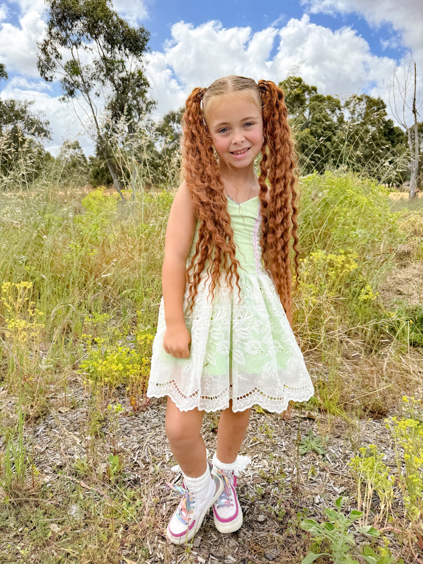 Auburn mermaid ponytail set