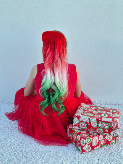 Festive princess ponytail