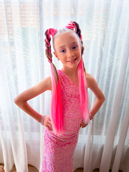 Pink Snow Queen braid set 60cm