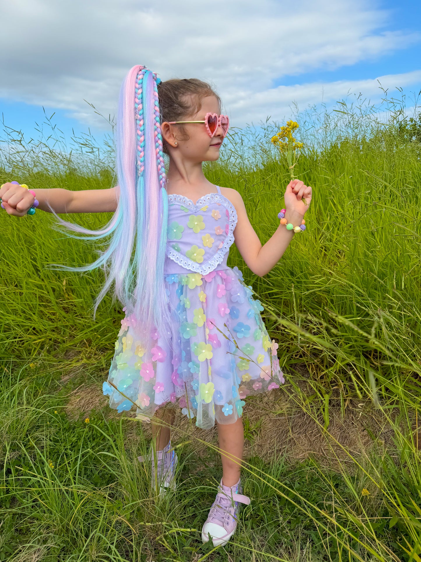 Cotton Candy Bling Queen Ponytail