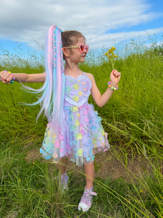 Cotton Candy Bling Queen Ponytail