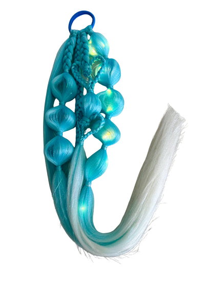 Snow Queen LED Light Up Heart Bubble Ponytail
