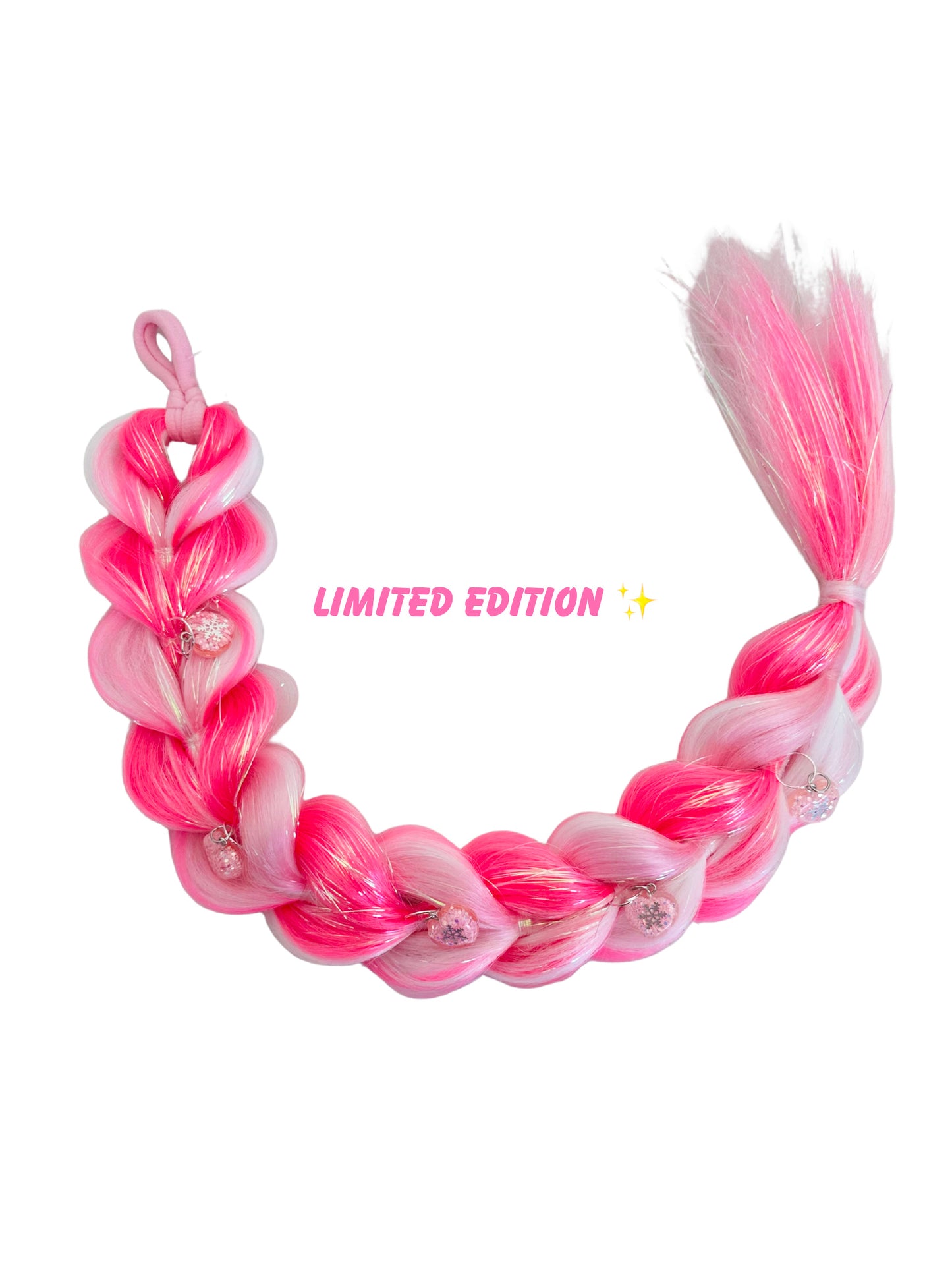 New ✨ Pink Snow Queen Dragon Bling Ponytail