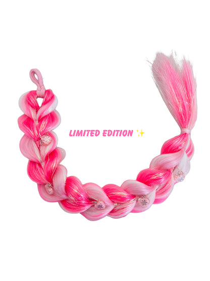 New ✨ Pink Snow Queen Dragon Bling Ponytail