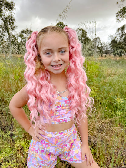 Strawberry mermaid curl ponytail set