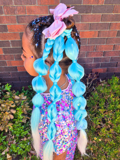 Snow Queen LED light up Bubble Ponytail set