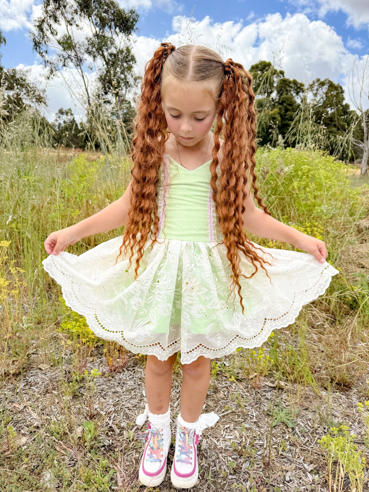 Auburn mermaid ponytail set