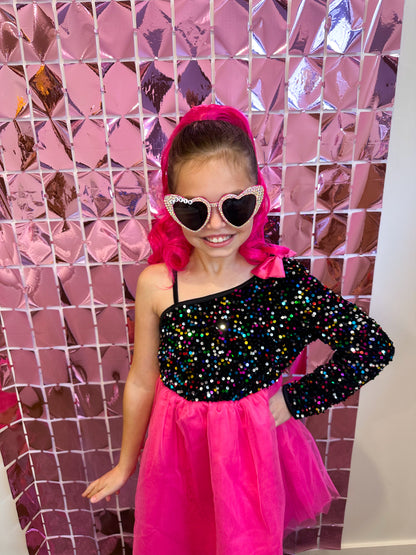 Pretty in pink princess ponytail