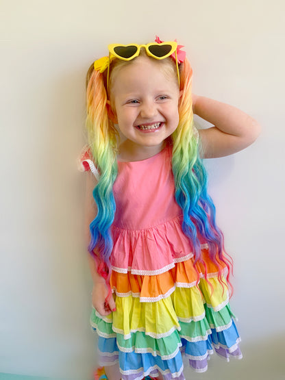 Rainbow Diva mermaid ponytail set