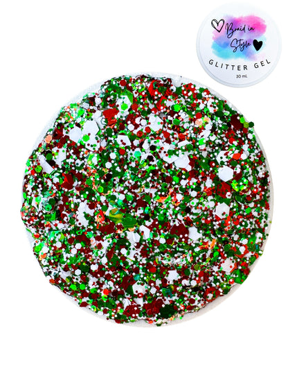 Candy Cane Glitter Gel