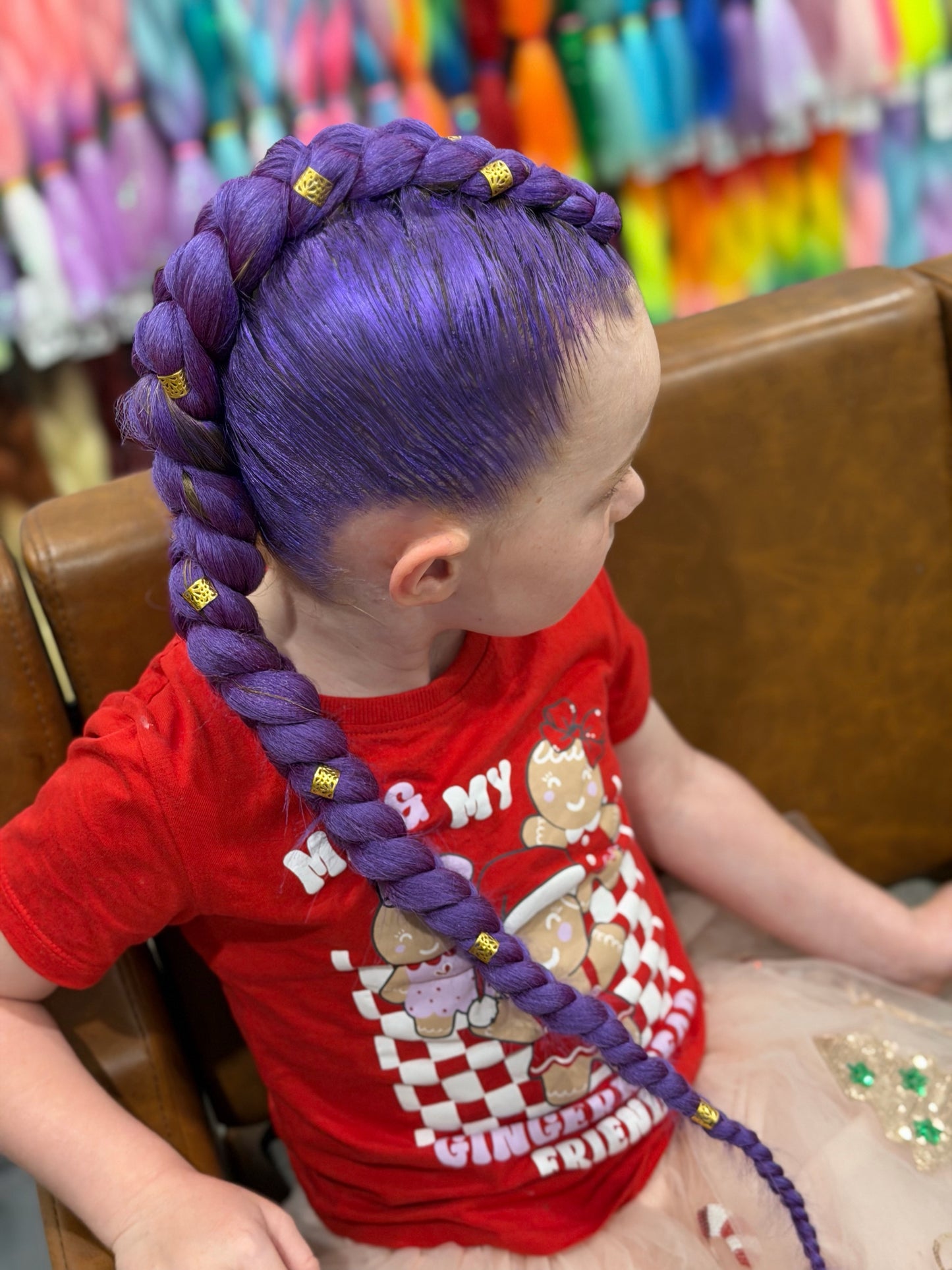 Coloured hair wax - Purple Rumi 40g tub