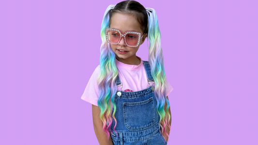 Pastel Prism mermaid wave SINGLE PONYTAIL
