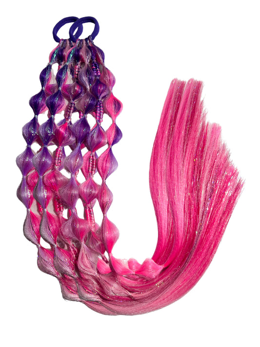 Sapphire Bubble Ponytail Set