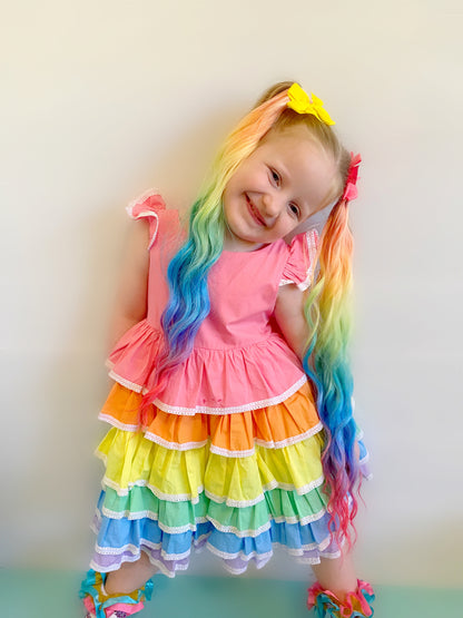 Rainbow Diva mermaid ponytail set