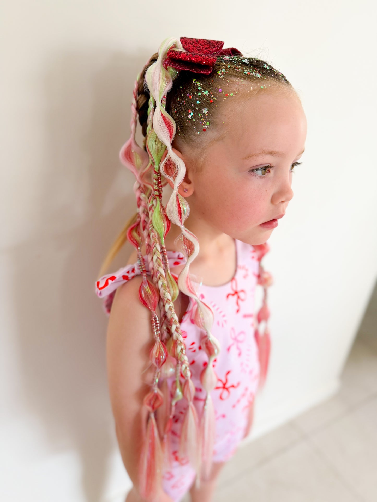 Christmas Candy-land bubble braid set