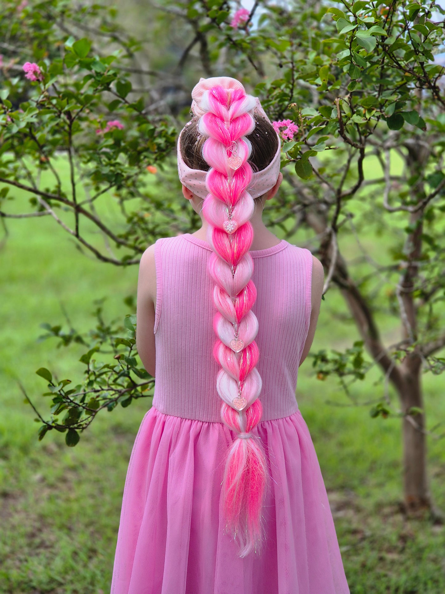 New ✨ Pink Snow Queen Dragon Bling Ponytail