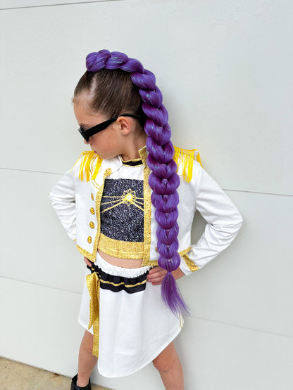 Rumi XL with shimmer Dragon braid ponytail