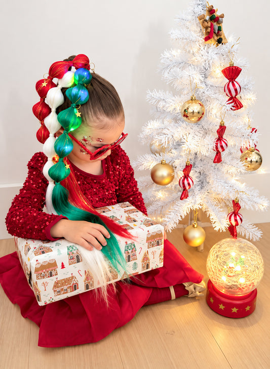 Festive Fashionista LED light up Bubble Ponytail