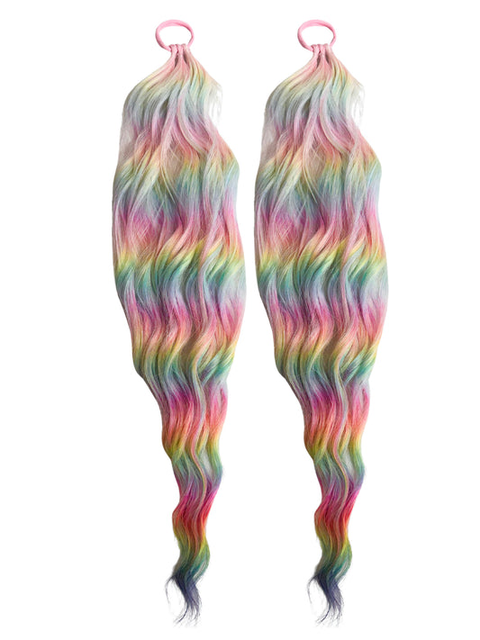 Rainbow Graffiti mermaid ponytail set