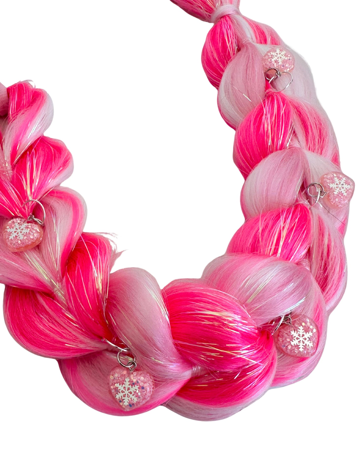 New ✨ Pink Snow Queen Dragon Bling Ponytail