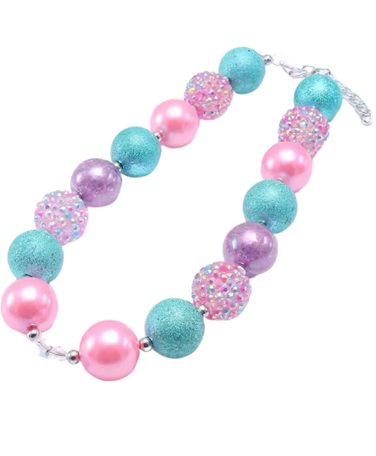 Cotton candy bubble necklace