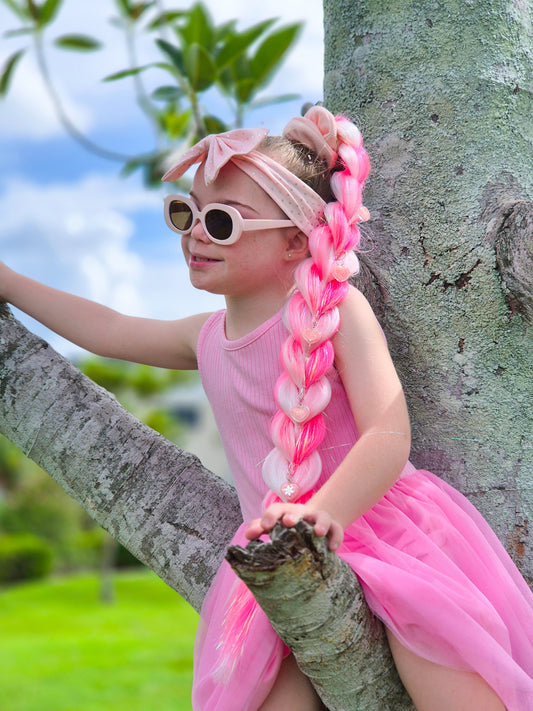 New ✨ Pink Snow Queen Dragon Bling Ponytail