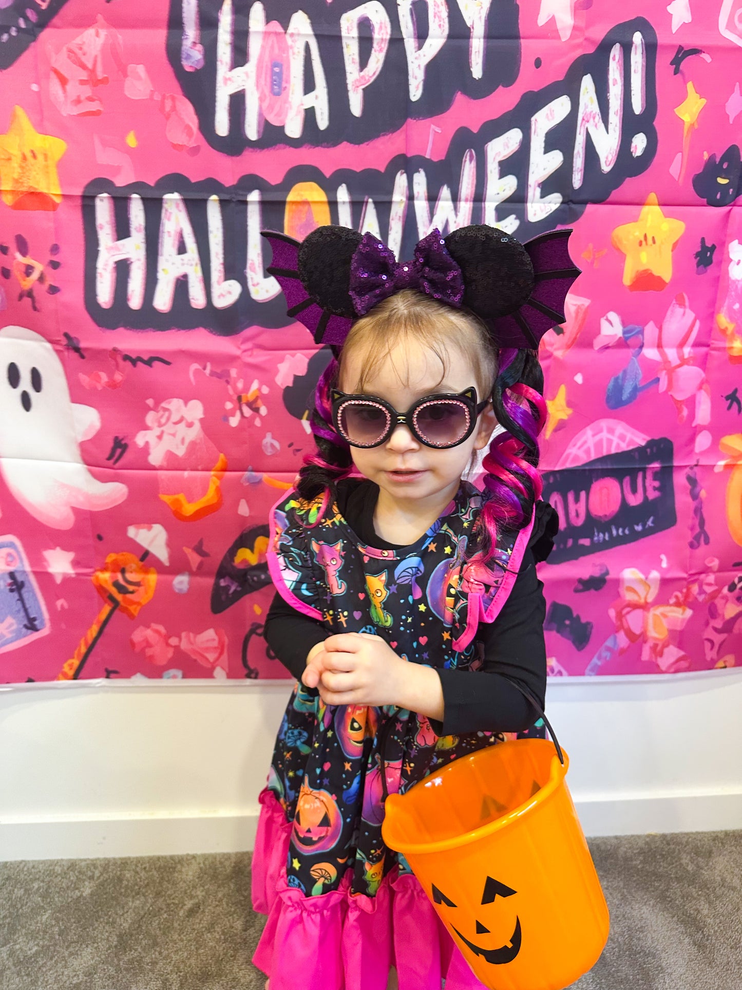 Halloween Queen curled mini ponytail set