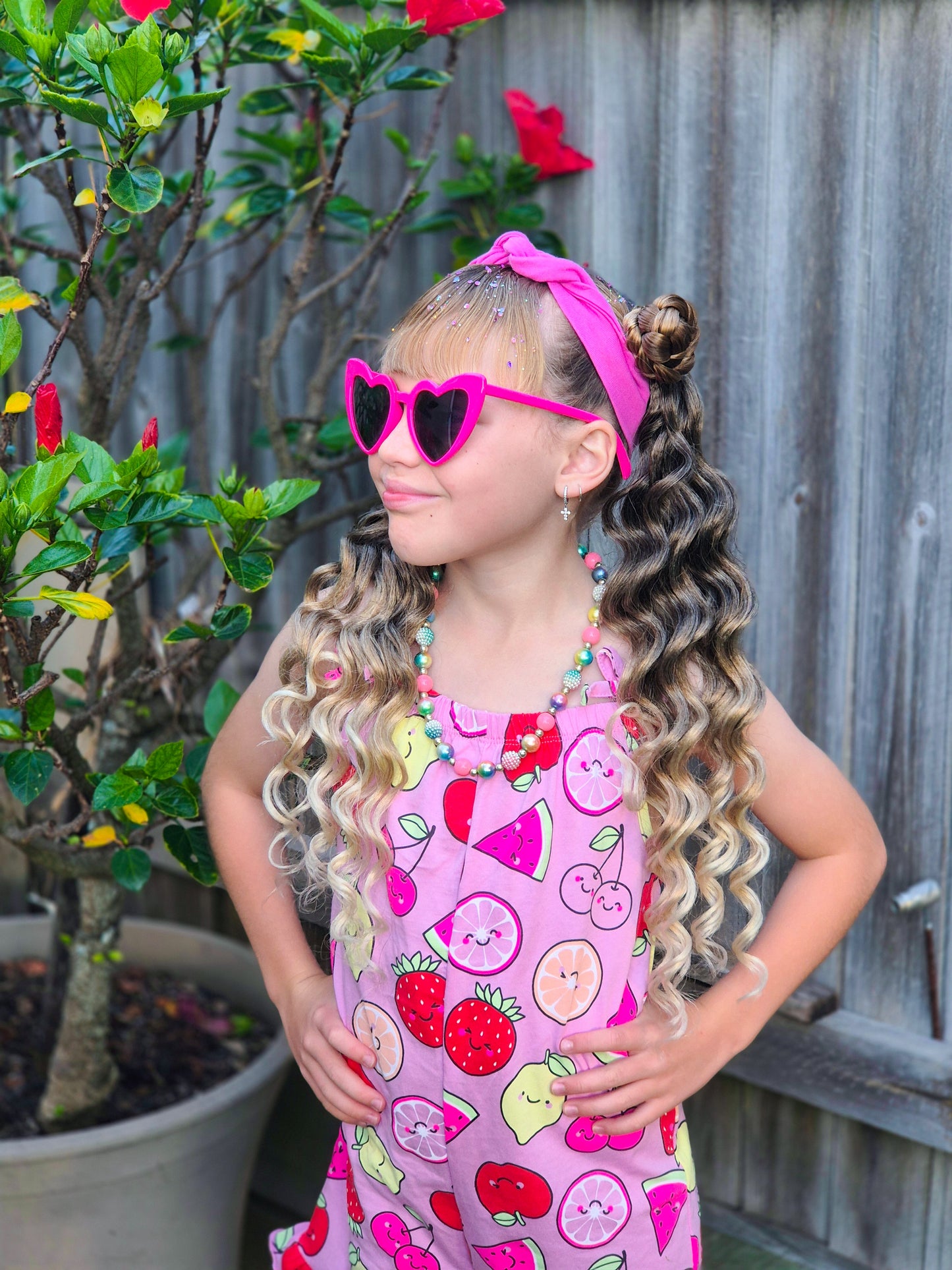 Hazelnut Ombrè Mermaid curl ponytail set
