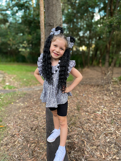 Black Noir mermaid ponytail set