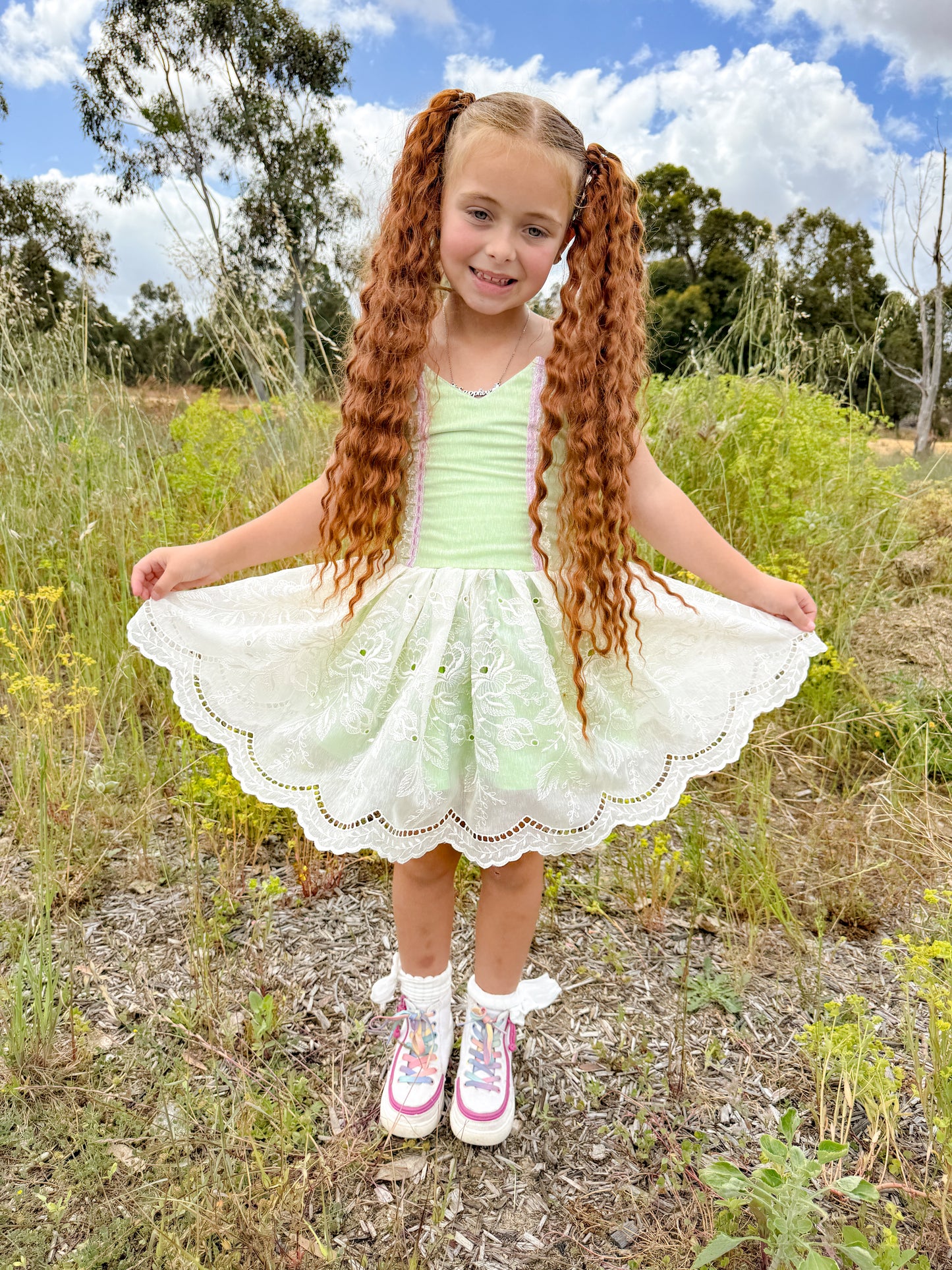 Auburn mermaid ponytail set