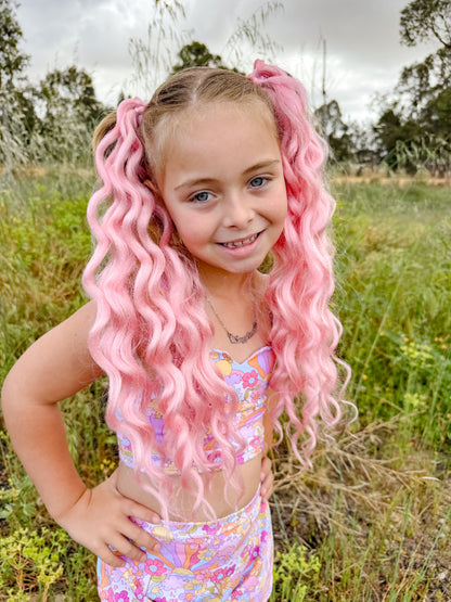 Strawberry mermaid curl ponytail set