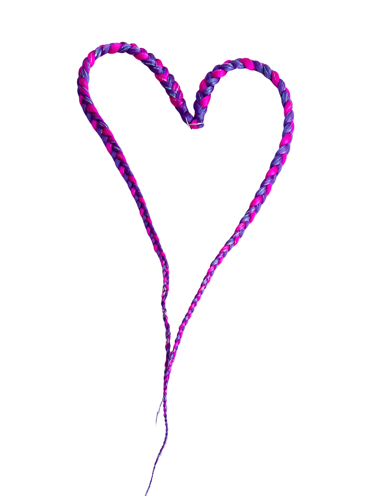 Cupcake clip in fringe braids