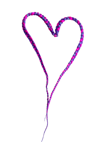 Cupcake clip in fringe braids