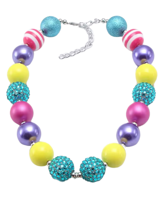 Troll rainbow bubble necklace