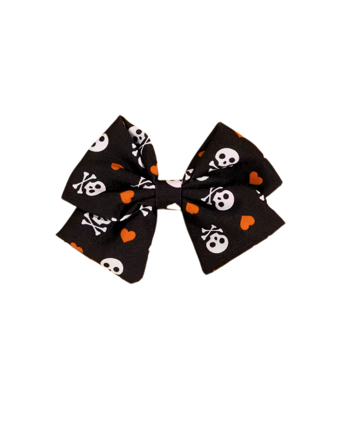 Hearts & Skulls Halloween hair bow