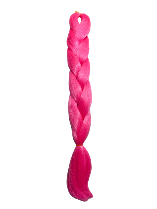 Glow in the dark - pink Braiding hair
